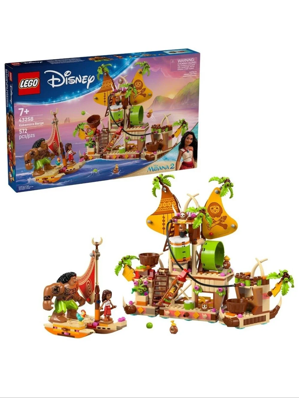 New!Lego Disney Moana 2 Kakamora Barge Kids Y2K Building Retro Luxury Cottage Co
